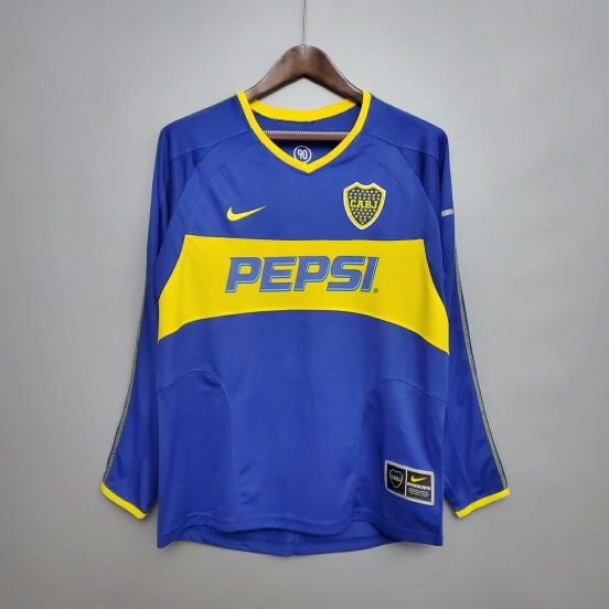 Retro Long Sleeve Boca Juniors 03/04 home Soccer Jersey
