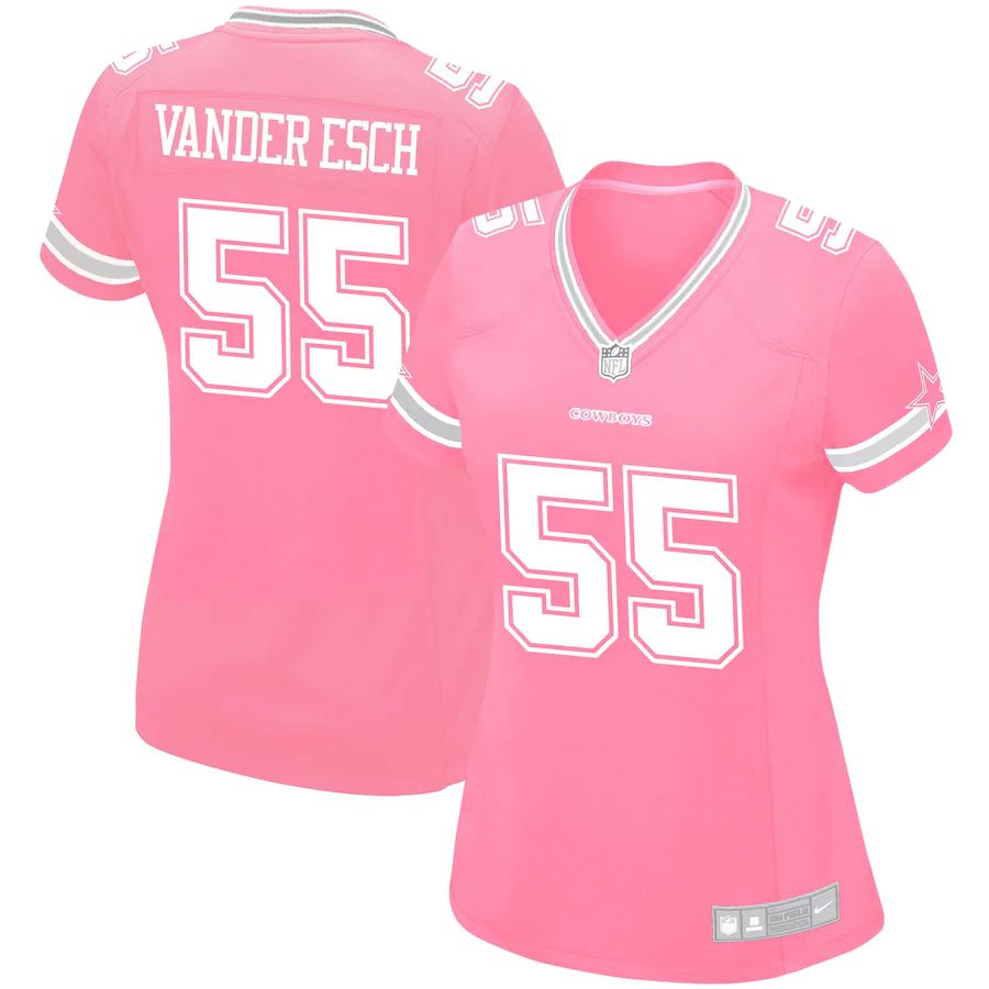Women's Leighton Vander Esch Pink Player Limited Team Jersey