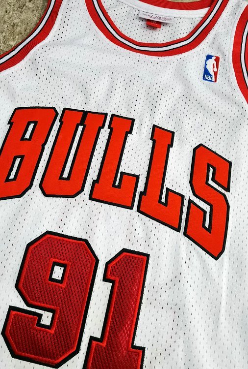 Men's Dennis Rodman White Retro Classic Team Jersey