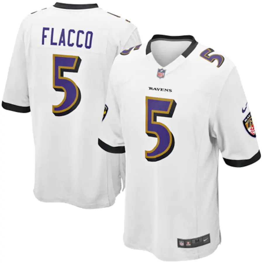 Youth Joe Flacco White Player Limited Team Jersey