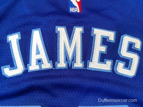 Men's LeBron James Blue Retro Classic Team Jersey