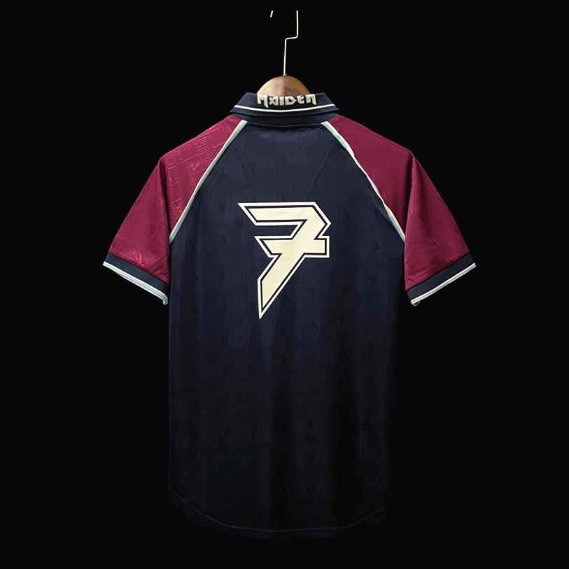 Retro 1999 West Ham Iron Maiden Home Soccer Jersey