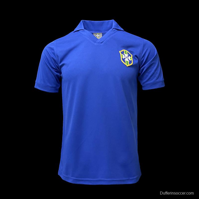 Retro 1957 Brazil Away Soccer Jersey