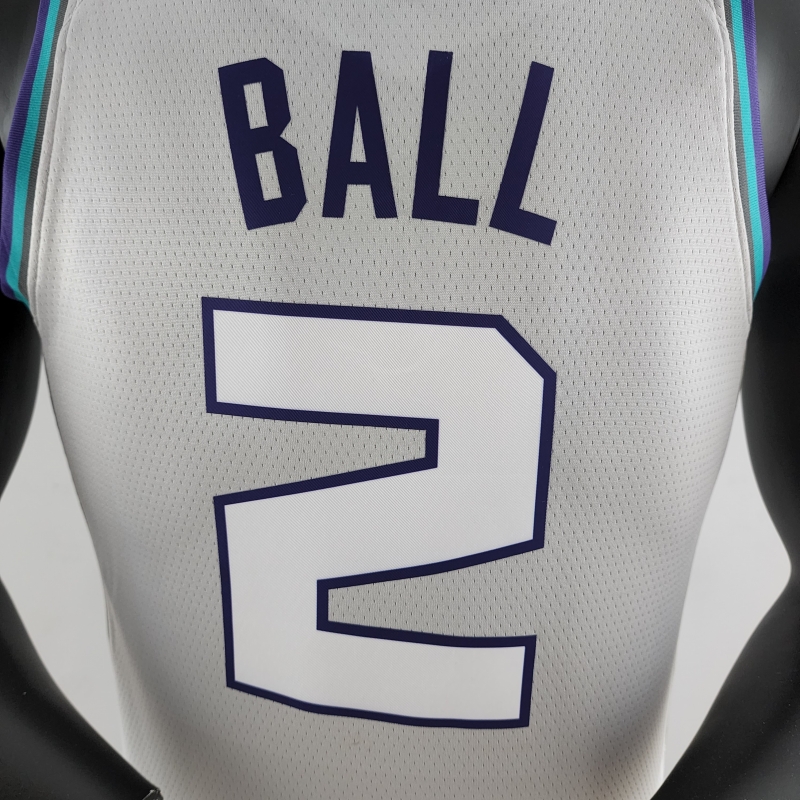 2019 Ball#2 Charlotte Hornets Grey NBA Jersey