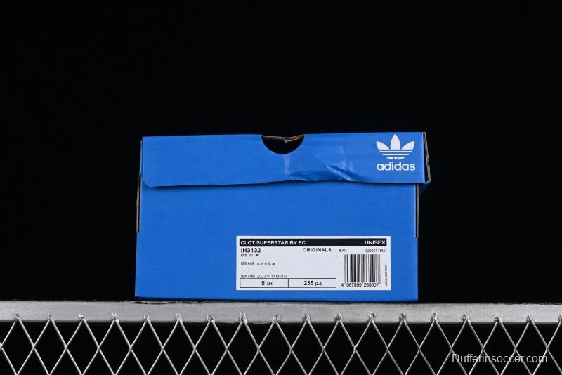 Adidas Clot x Superstar White Black Shell Toe Casual Sneakers - IH3132