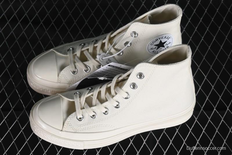 Converse Chuck 1970s Original Cream White High-Top Casual Canvas Shoes - 162210C