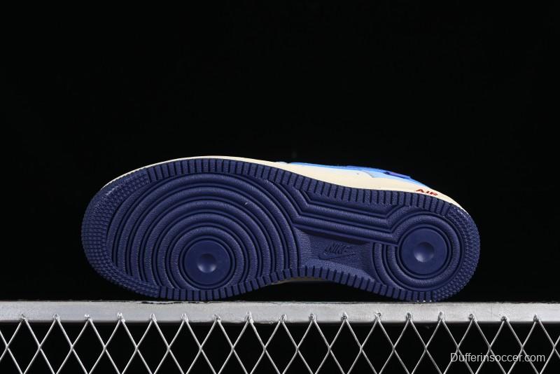 Nike Air Force 1 '07 Low Custom Casual Sneakers "Joker Red" with Full-Length Hexagonal Air Cushion - XL2402-333