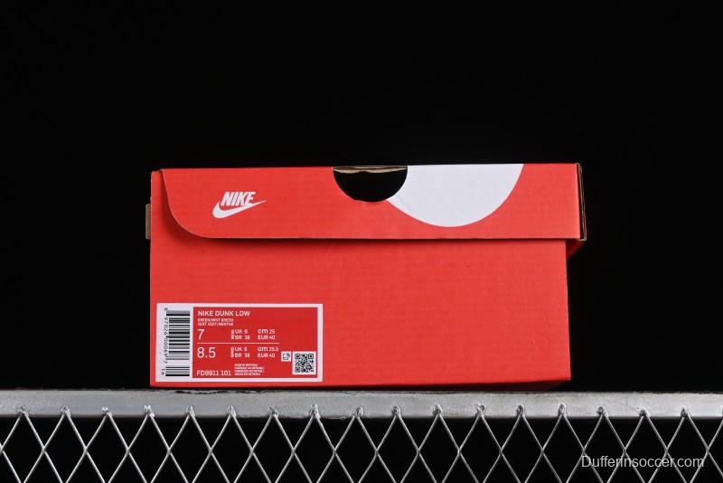 Nike SB Dunk Low White Green Skateboarding Shoes - FD9911-101