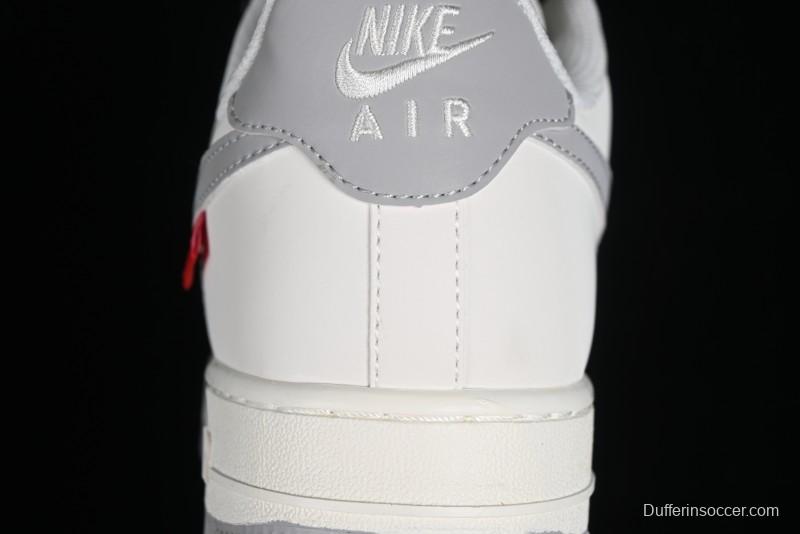 Supreme x Nike Air Force 1 '07 Low Beige Grey Casual Skate Shoes - HD1968-018