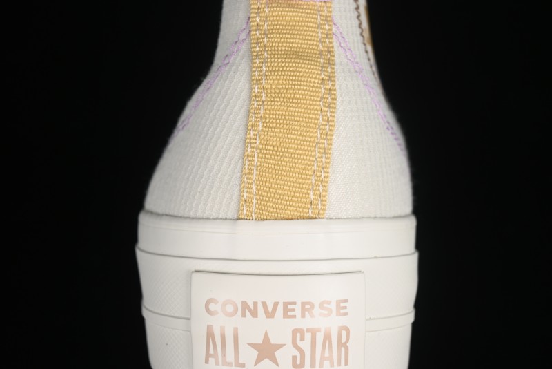 Converse Chuck All Star Lift Platform Utility White High Top Breathable Canvas Casual Shoes - A08767C
