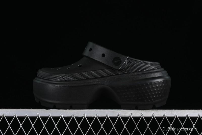 Crocs Classic Clog Retro Beach Sandals with Adjustable Heel Strap and Thick Sole - B.D4