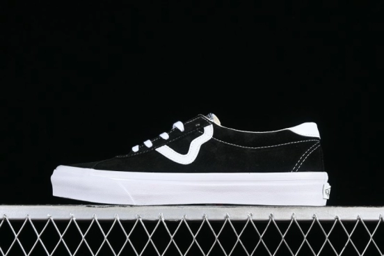 Vans Premium Sport 73 Classic Black & White Suede Low-Top Skate Shoes - VN000CR1BA2