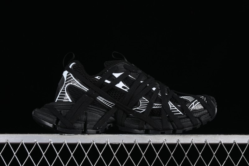 Balenciaga Phantom Sneaker 10th Generation Lace-Up Running Shoes with Transparent Heel Strap - W3XL11090