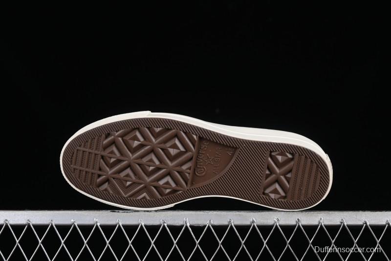 Converse Chuck All Star Lift Platform Utility White High Top Breathable Canvas Casual Shoes - A08767C