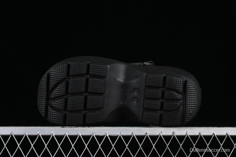 Crocs Classic Clog Retro Beach Sandals with Adjustable Heel Strap and Thick Sole - B.D4