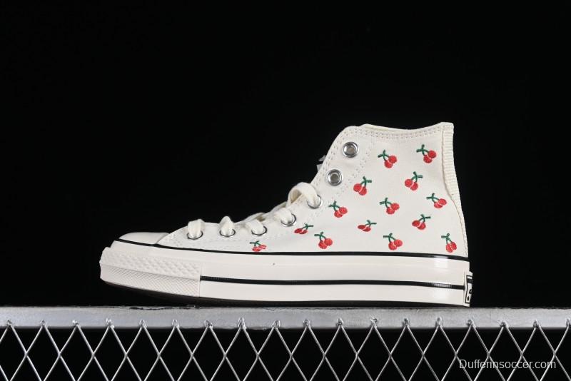 Converse Chuck 1970s Official Cherry Embroidery Canvas Sneakers - A08863C