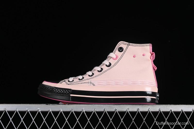 Converse Chuck 70s High Top Casual Sneakers in Black and Pink - A09541C