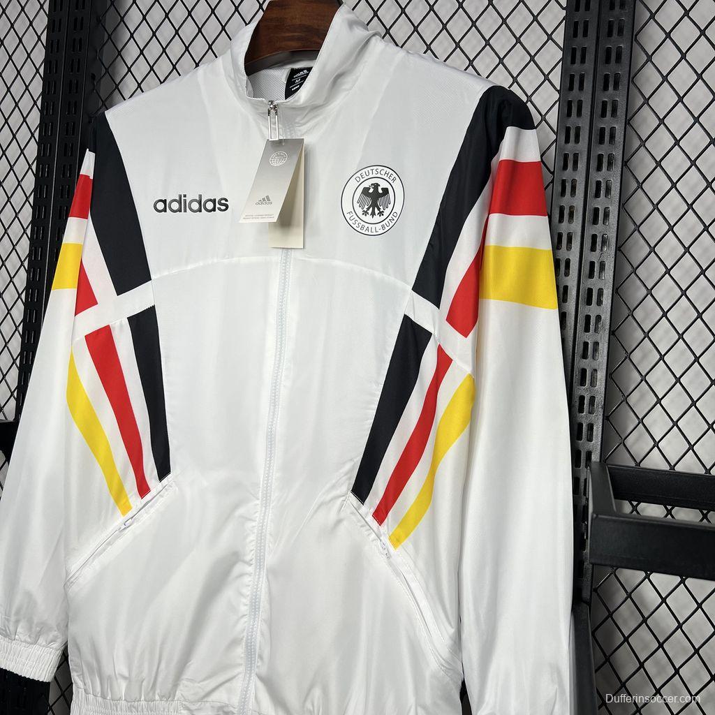 2024 Germany Euro White Windbreaker