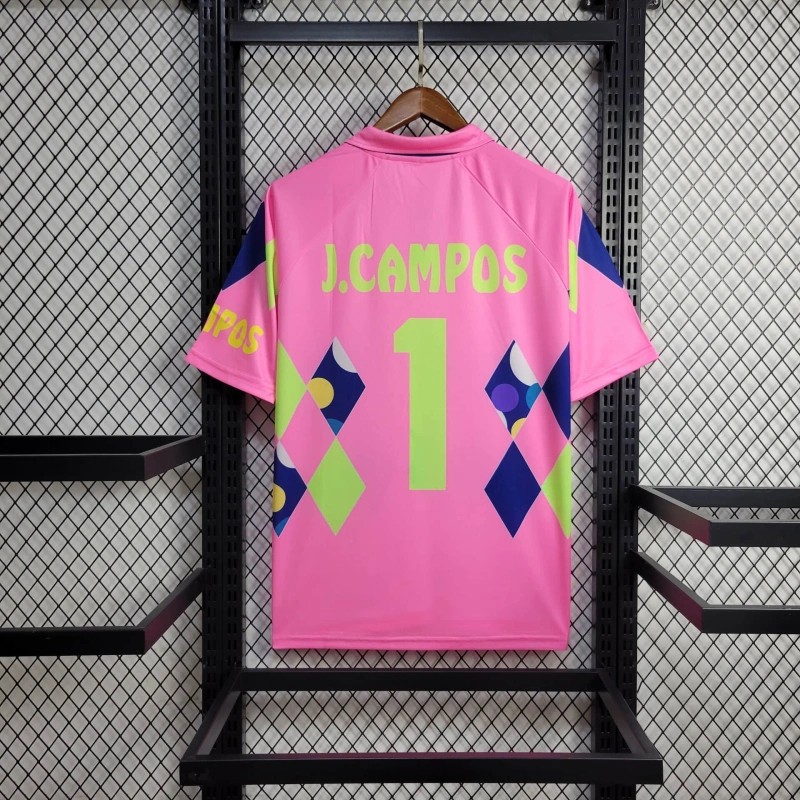 Retro 1992/93 Mexico Goalkeeper CAMPOS 1 Home Pink Jersey