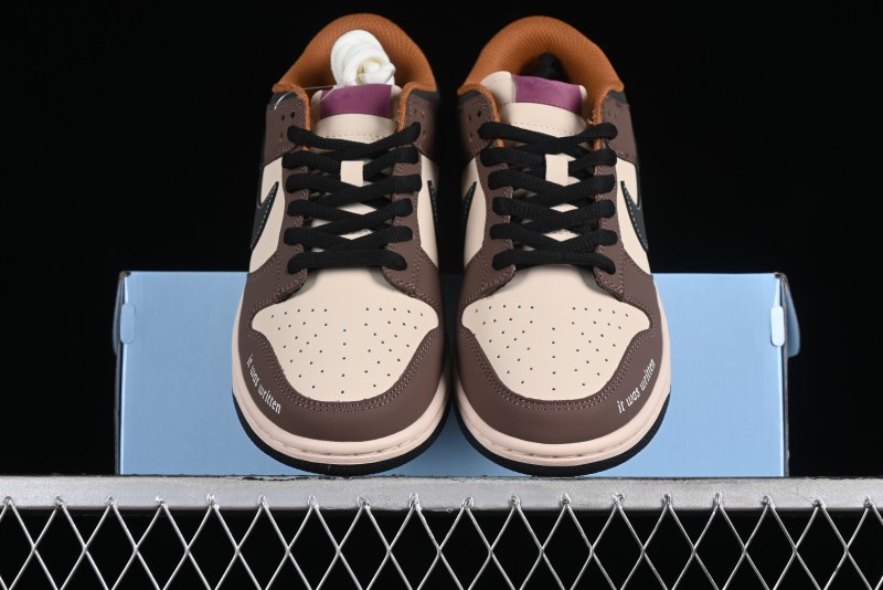 Nike SB Dunk Low Casual Skateboarding Shoes in Black/Brown - MU0232-370