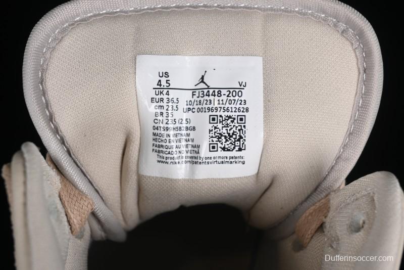 Nike Air Jordan 1 Mid AJ1 Khaki Mid-Top Basketball Shoes - FJ3448-200