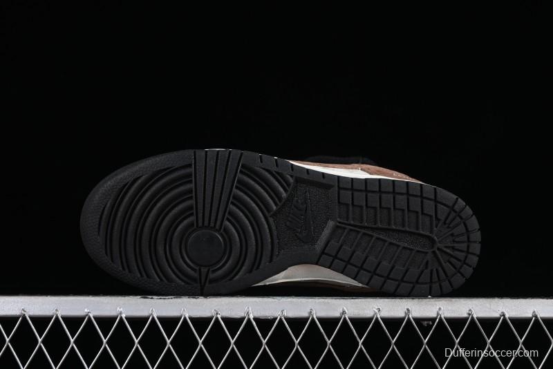 Nike SB Dunk Low LV Collaboration - Black Brown Fade Anniversary Custom Low-Top Casual Sneakers - SJ2068-233