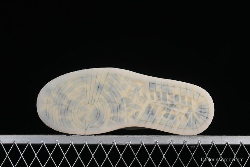 Nike CP3 x Air Jordan 1 Low AJ1 Floral Embossed White Casual Sneakers - FZ0455-200