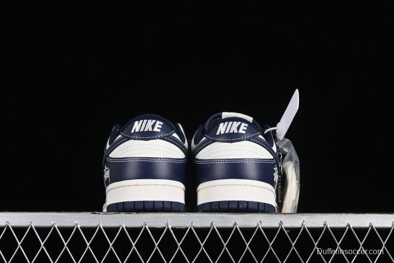 Nike SB Dunk Low Stussy Collaboration - Mark Line Starry Sky Anniversary High-End Custom Low-Top Casual Skate Shoes - BB9898-002