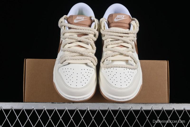 Nike Dunk Low Next Nature "Hemp" Mischievous Doll Soy Milk Bear Maillard Simple and Versatile SB Lace-Up Low-Top Casual Sneakers - DD1873-200