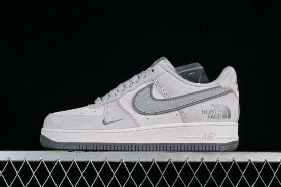 Nike Air Force 1 '07 Low The North Face CDG Collaboration - Light Grey Pigskin Low-Top Casual Sneakers - HD1968-016