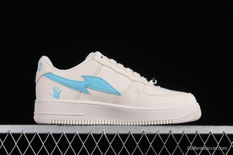 Nike RTFKT x Nike Air Force 1 Low Casual Sneakers with Full-Length Air Cushion - FQ3954-100