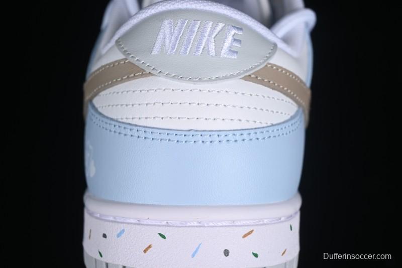 Nike Dunk Pure "Platinum" SB Low-Top Casual Sneakers with Dual Laces and Bear-Inspired Design - DV0831-101