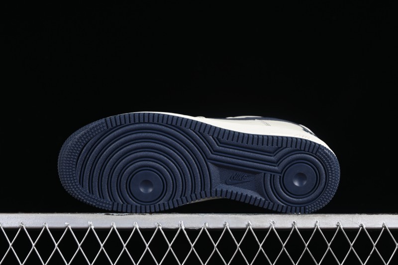 Nike Undefeated Air Force 1'07 Low Casual Sneakers in Deep Blue with Custom Leather and Reflective Details - UN2395-522