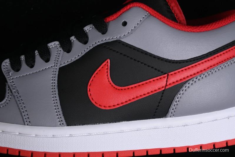 Nike Air Jordan 1 Low AJ1 Cement Grey Low-Top Casual Sneakers - 553558-060