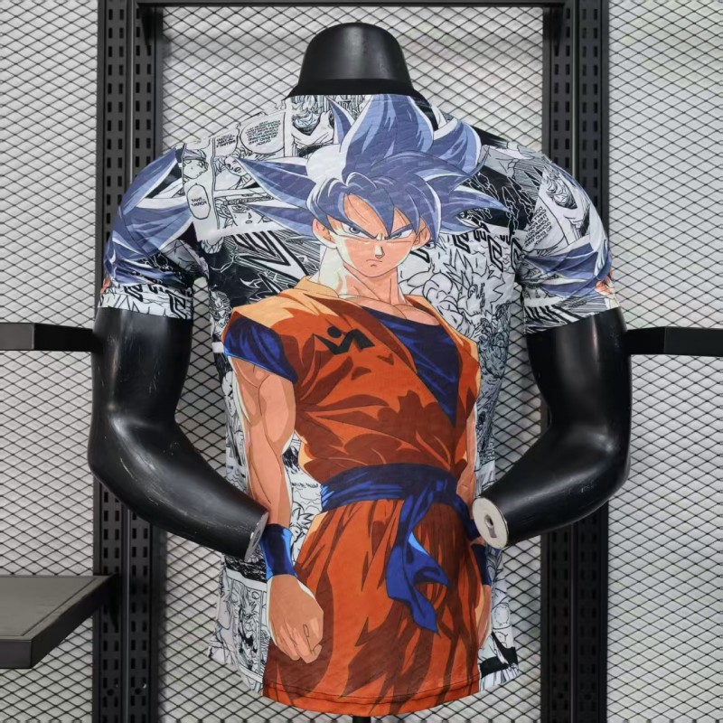 Player Version 2025 Japan White with Dragon Ball Goku Graphic Jersey