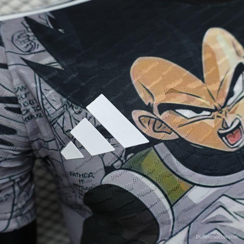 Player Version 2025 Japan National Team Dragon Ball Z Vegeta Grey with Anime Graphic Jersey