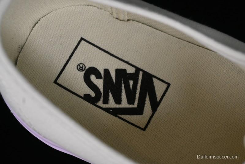 Vans Authentic White Purple Canvas Skate Shoes - VN0009PVCGX