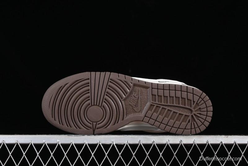 Nike SB Dunk Low BAPE Collaboration Anniversary Edition - White with Brown Swoosh Low-Top Casual Skate Shoes - XD6188-019