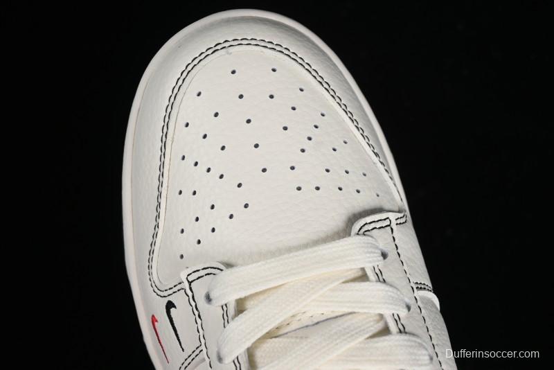 Nike SB Dunk Low Supreme Collaboration - Beige Black Line Anniversary Customized Low-Top Casual Skate Shoes - XX2025-316