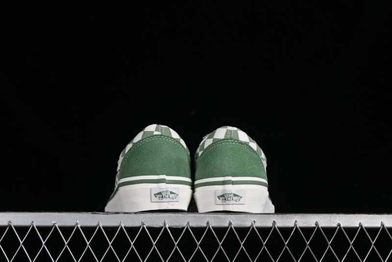 Vans Old Skool Reissue 136 Checkerboard Green Retro Canvas Shoes - VN000MT6V0N