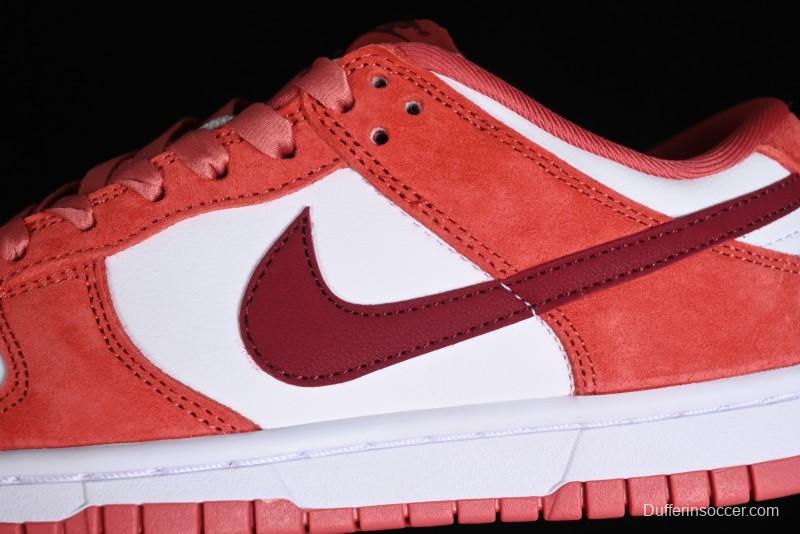 Nike SB Dunk Low Retro Valentine's Day 2024 White Rose Red Skateboarding Shoes - FQ7056-100