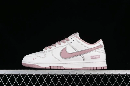 Nike Supreme x SB Dunk Low Collaboration - Rouge Pink Anniversary High-End Custom Low-Top Casual Skate Shoes - DY1503-006