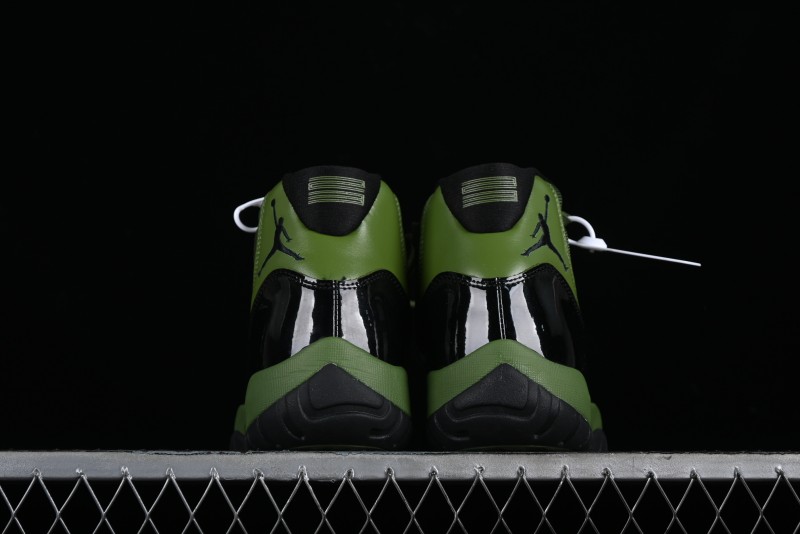 Nike Air Jordan 11 Retro High Top Basketball Shoes in Black Green - CT8012-300