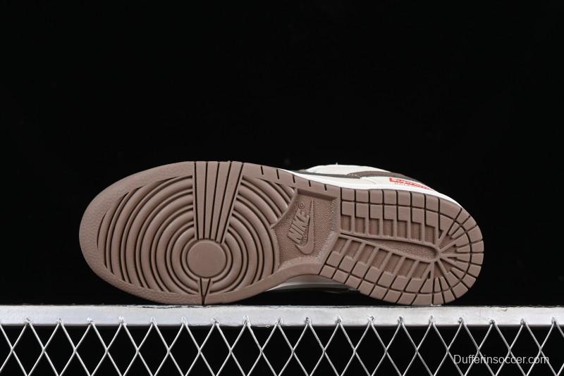 Nike Supreme x SB Dunk Low Collaboration - Military Green Anniversary High-End Custom Low-Top Casual Skate Shoes - XD1688-001