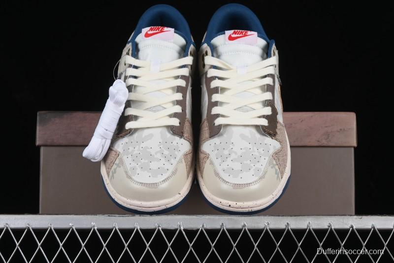 Nike SB Dunk Low Panda Prank Pioneer Knight Survival Beige Brown SB Strap Low Top Casual Skate Shoes - DD1391-400