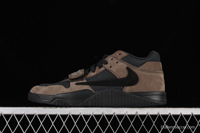 Nike Travis Scott x Jordan Cut The Check AJ1 Basketball Shoes with Velcro Design - FZ8117-204