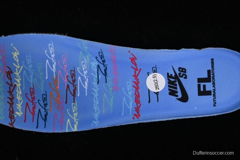 Nike Futura x Dunk Low Pro SB Skate Shoes with Tie-Dye Design - HF6061-400