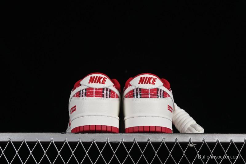 Nike SB Dunk Low Supreme - Plaid Colorway Low-Top Casual Skateboarding Shoes - SU1853-512