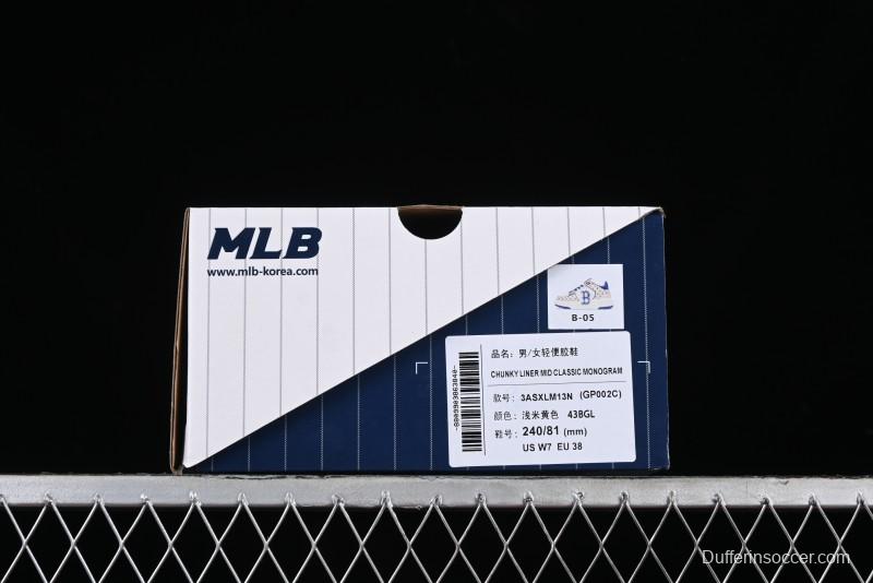 MLB Chunky Liner New York Yankees Lightweight Platform Sneakers with 6cm Height Increase - 3ASXLM13N43BGL