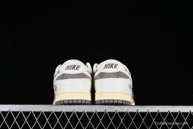 Nike SB Dunk Low LV Collaboration - Denim Patchwork Anniversary High-End Custom Low-Top Casual Sneakers - JH8310-956